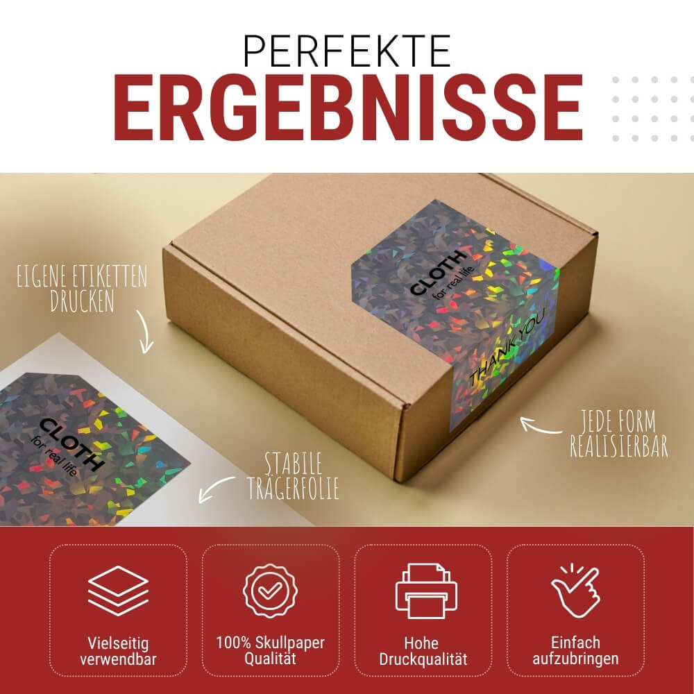 Aufkleber-Folie Hologramm Inkjet