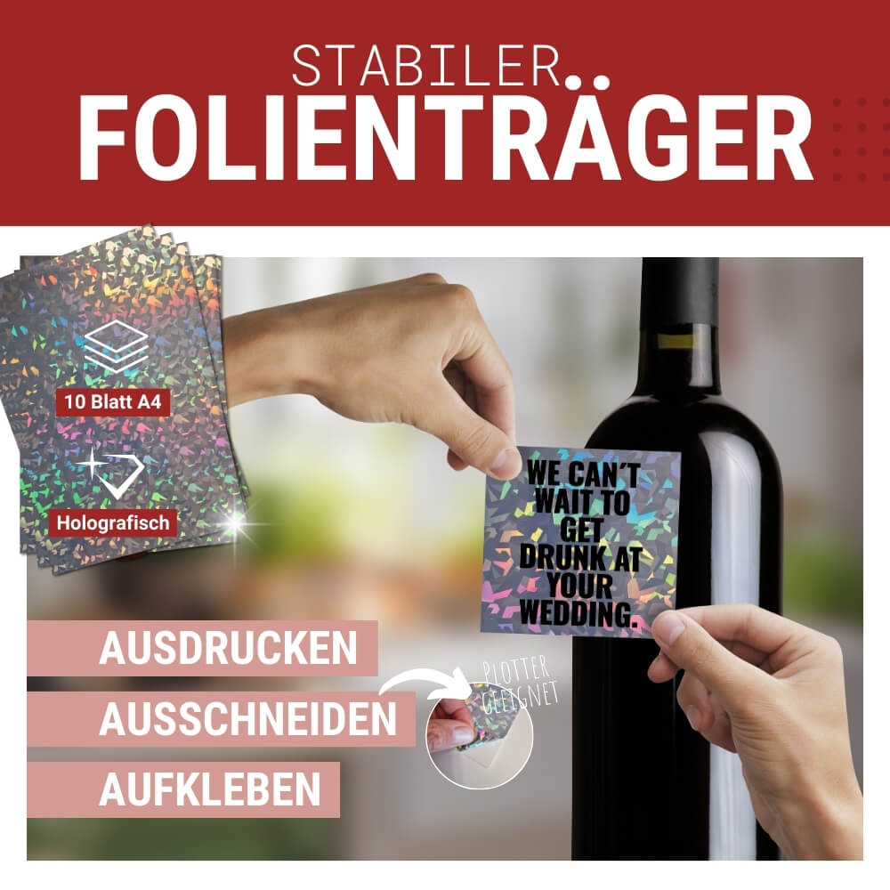 Aufkleber-Folie Hologramm Inkjet