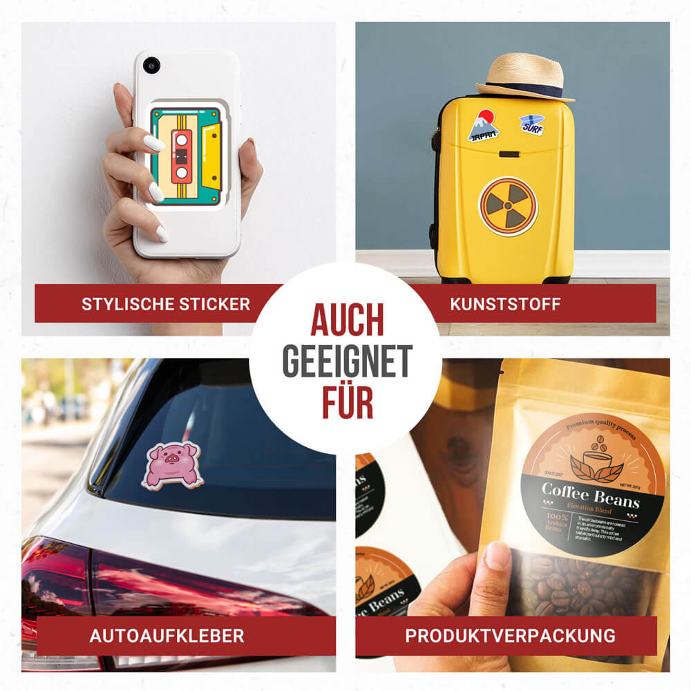 Aufkleber-Folie weiss Inkjet