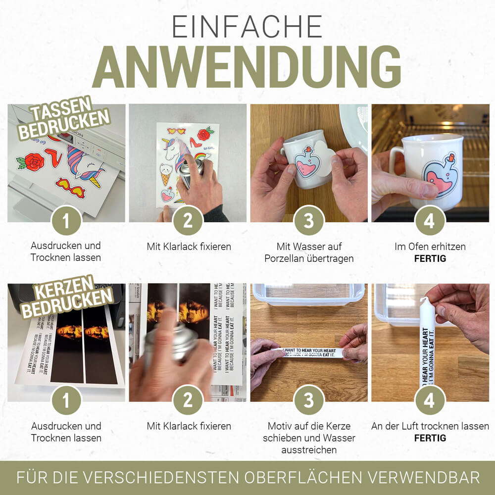 Water slide film transparent inkjet