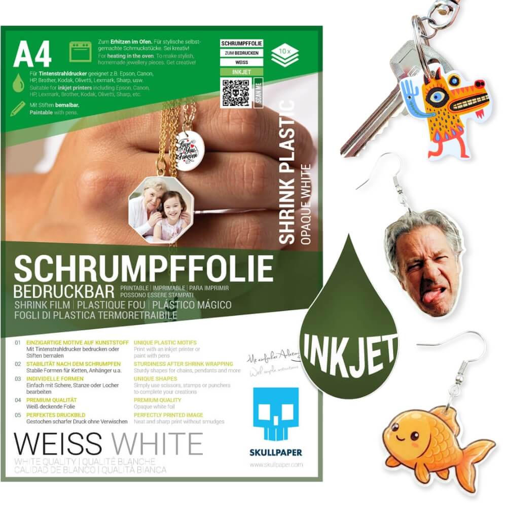 Shrink film white inkjet