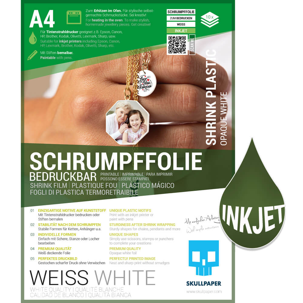 Shrink film white inkjet