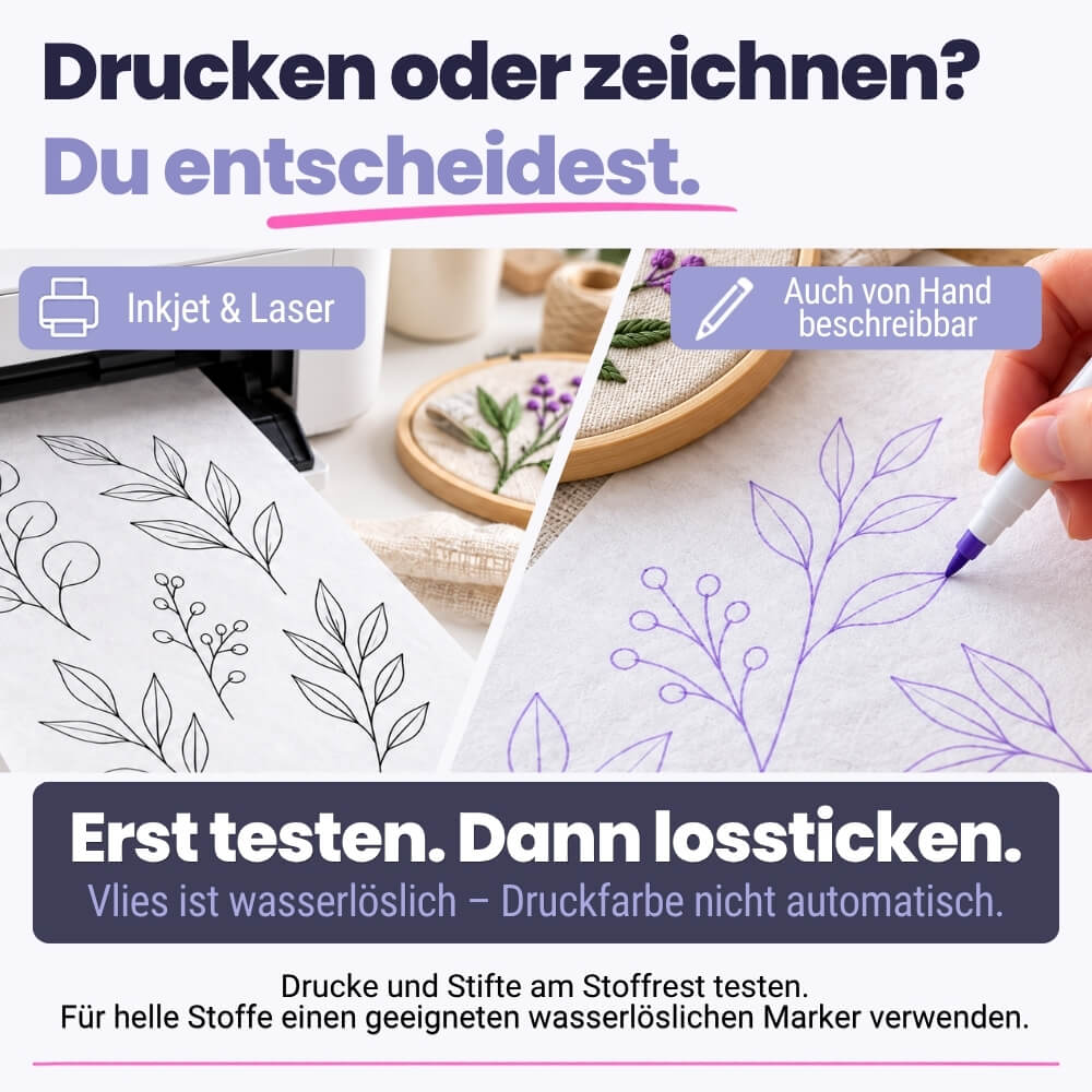 NEU: Stickvlies Inkjet/Laser