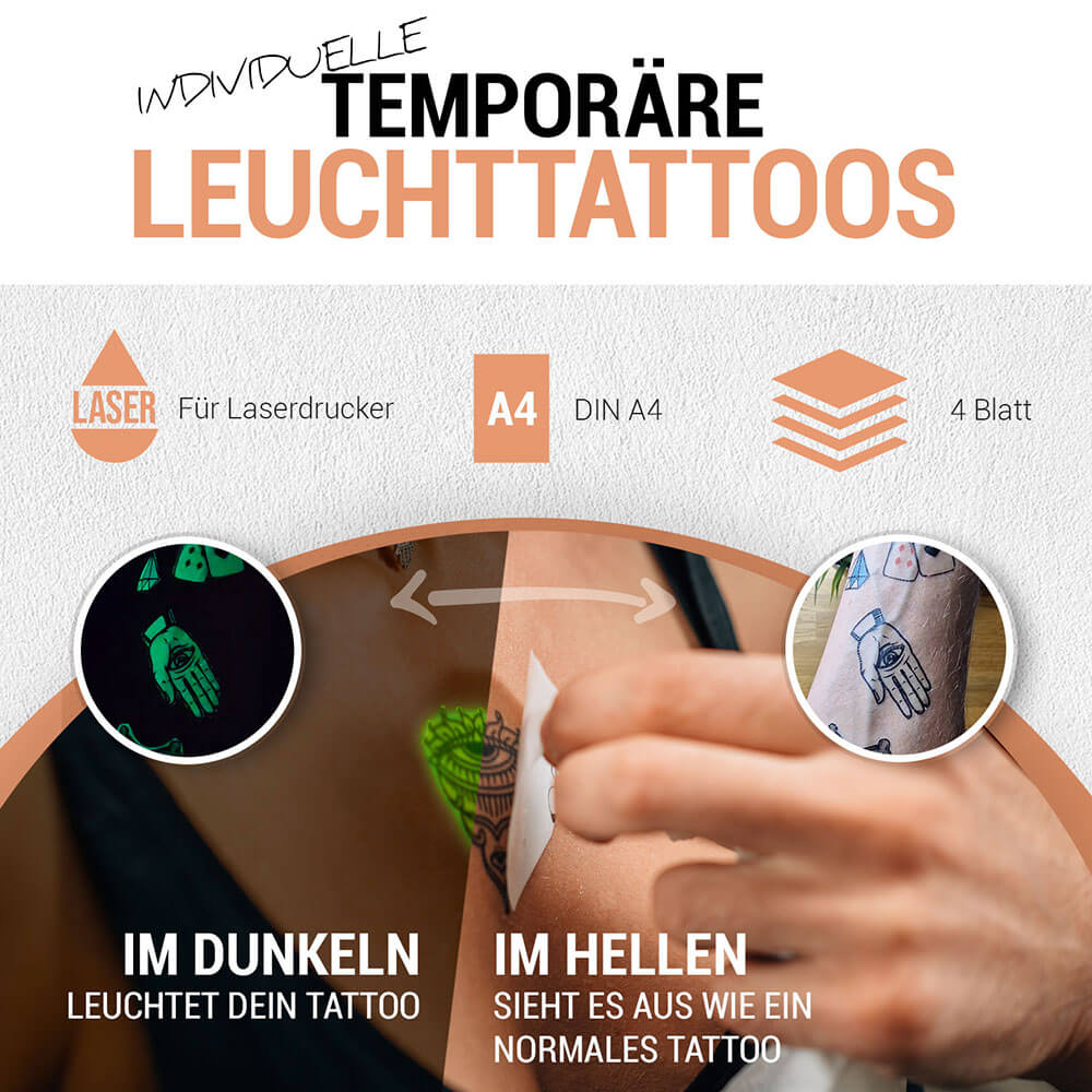 Leuchttattoo-Transferfolie Laser
