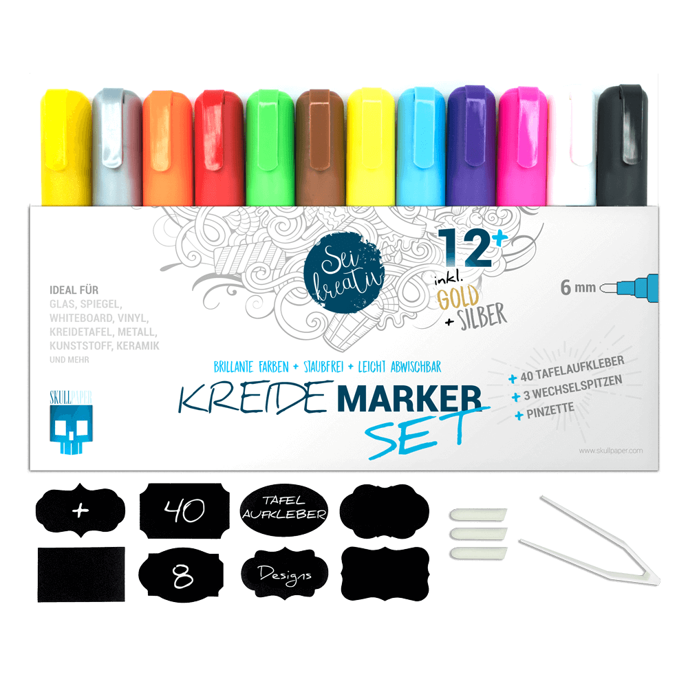 Chalk marker set 12+