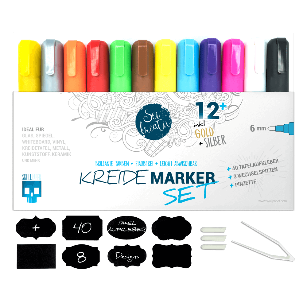 KreideMarker Set 12+