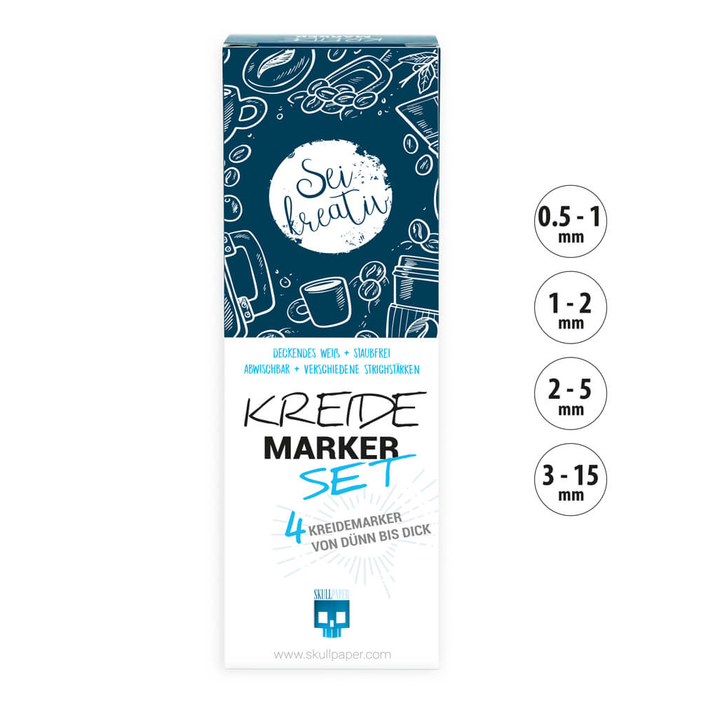 KreideMarker Set weiss 4er