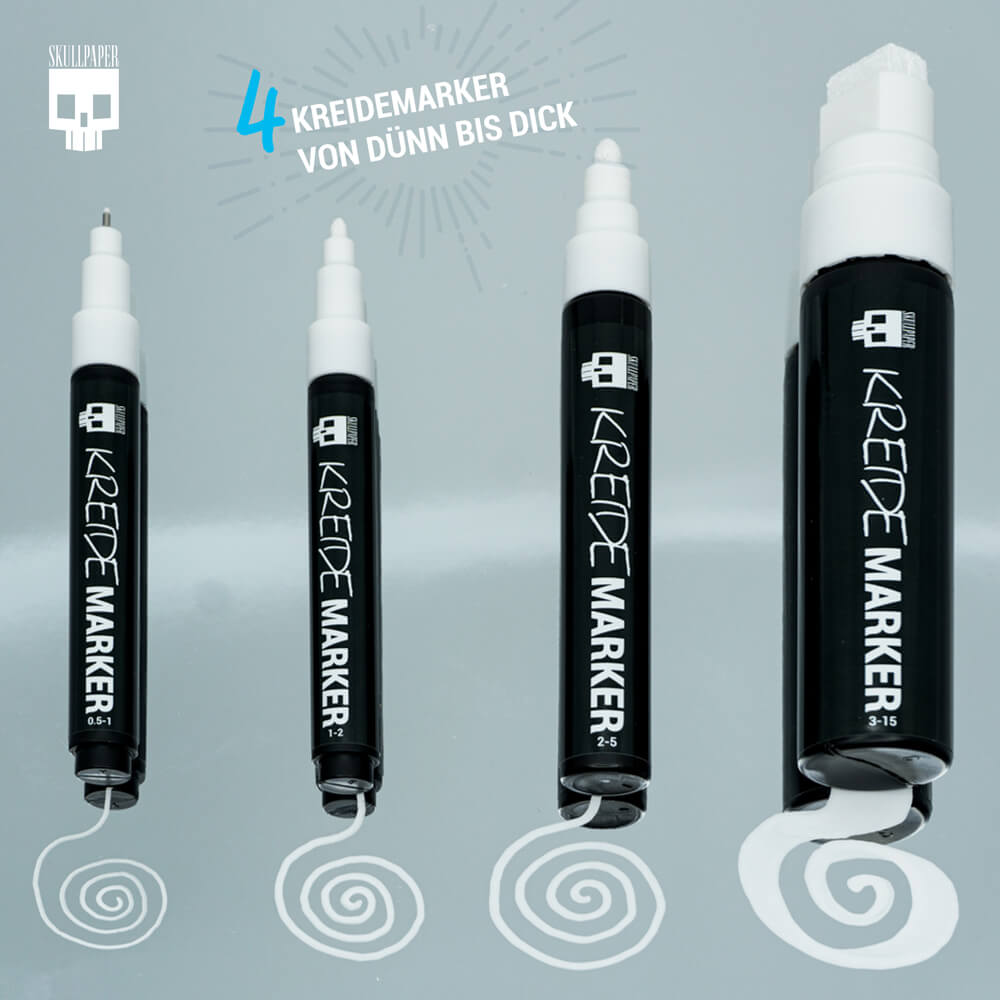 KreideMarker Set weiss 4er