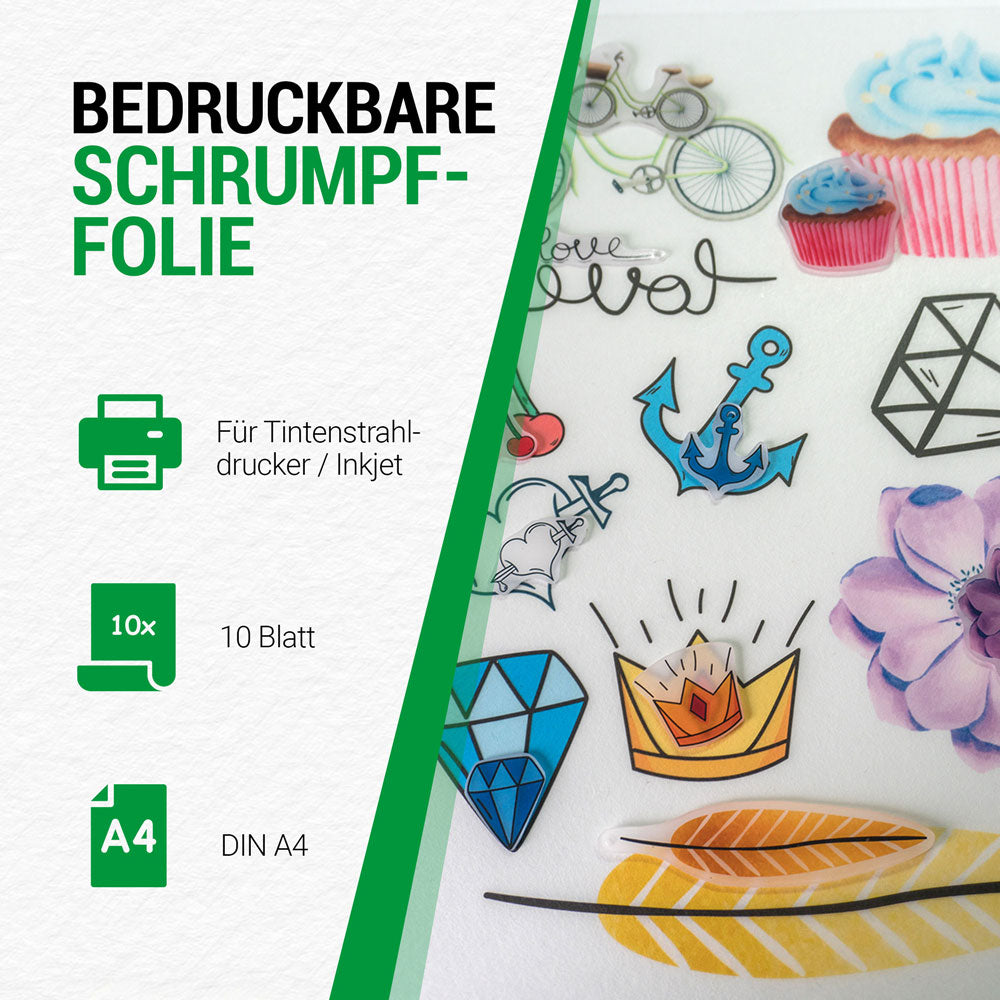 Shrink film translucent inkjet