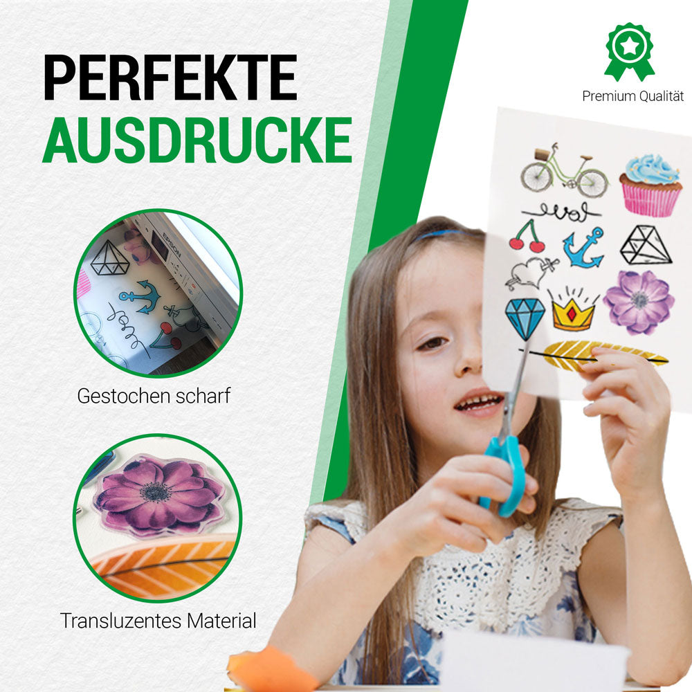 Shrink film translucent inkjet