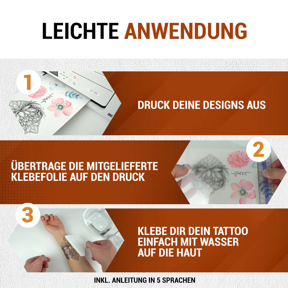 Tattoo-Transferfolie Inkjet