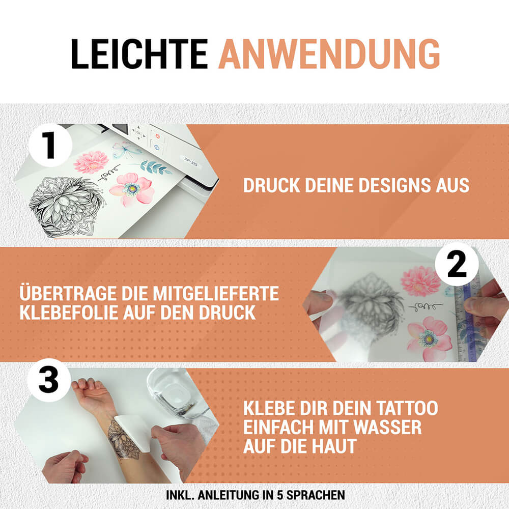 Tattoo transfer foil laser