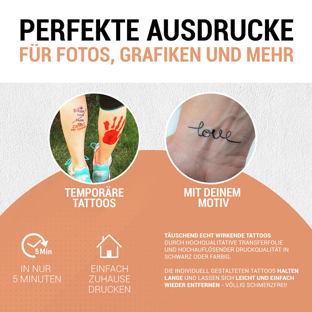 Tattoo transfer foil laser