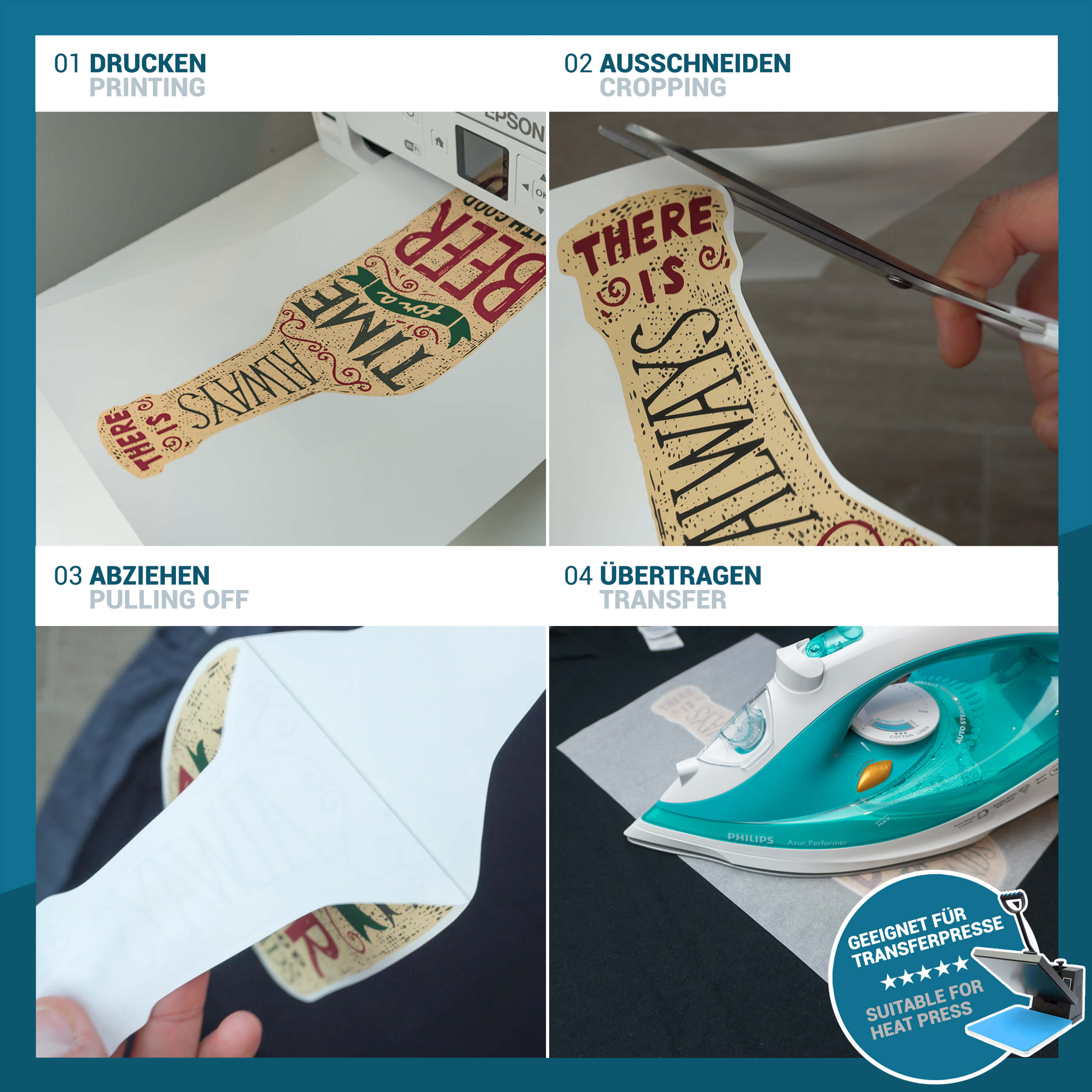Transfer film FOR DARK FABRICS Inkjet
