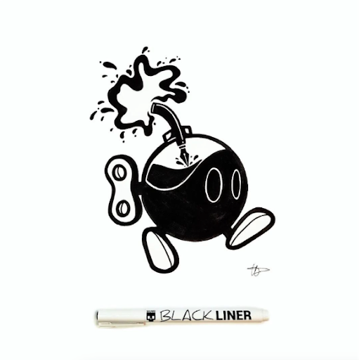 “Bombastisches” Ink-Drawing von doughtycreartive