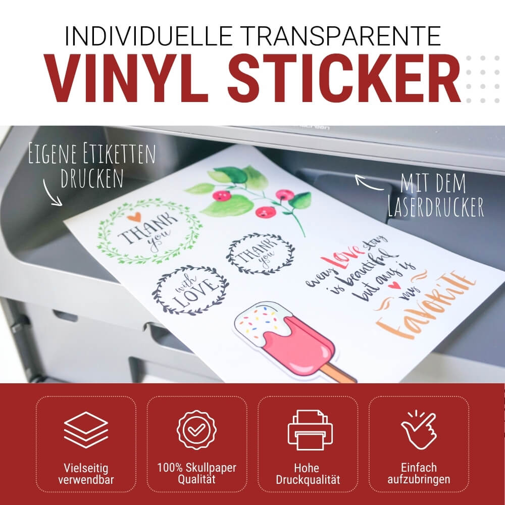 Sticker film transparent laser