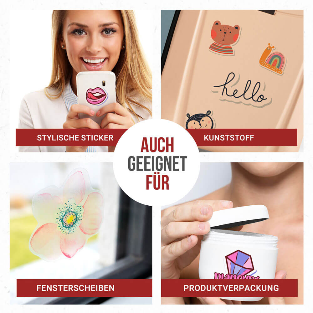 Aufkleber-Folie transparent Inkjet