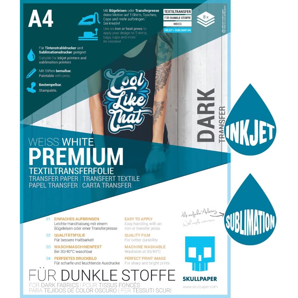 Transfer film FOR DARK FABRICS Inkjet