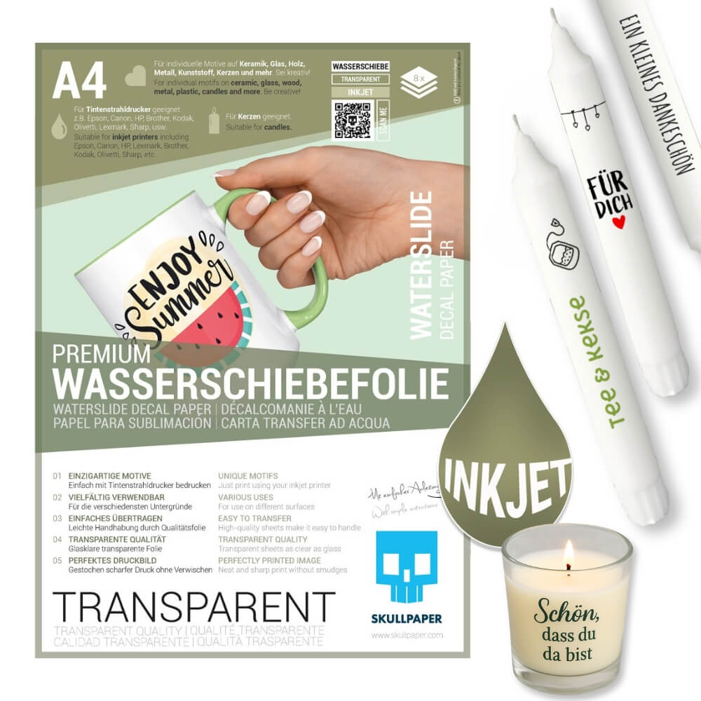 Water slide film transparent inkjet