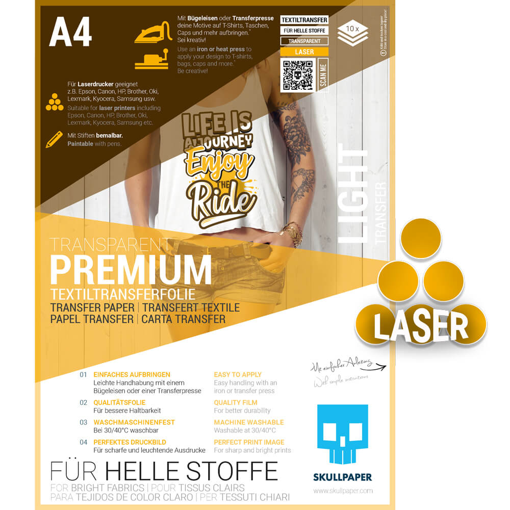 Transferfolie FÜR HELLE STOFFE Laser