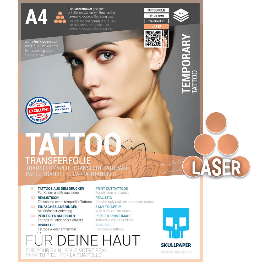 Tattoo transfer foil laser