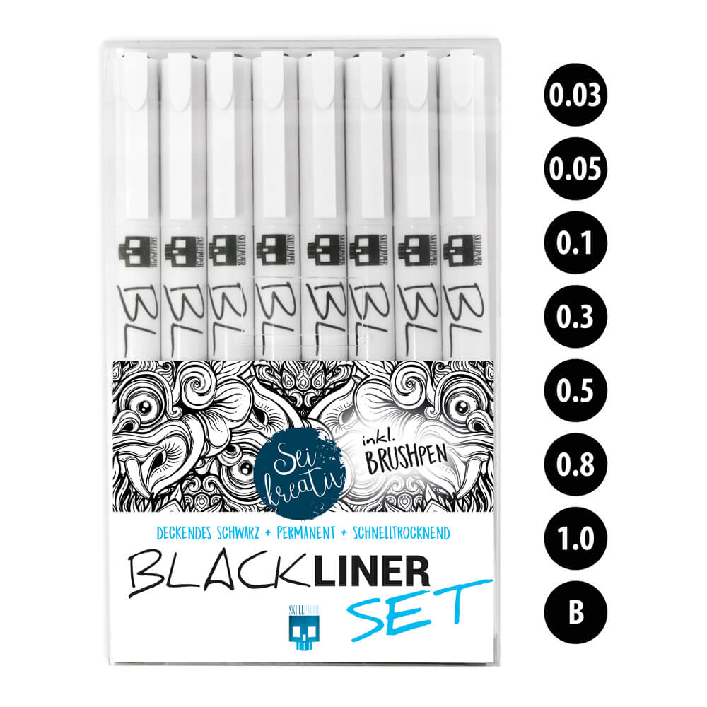 OPITEC - LOISIRS SCIENCES CREATIVITE  Set de feutres fins noirs Molotow  Blackliner, x13